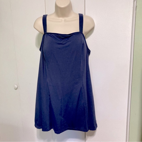 Swim 365 Royal Blue Adjustable Strap One Piece Bathing Suit Swim Dress 18W - Picture 4 of 16